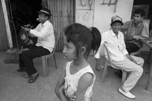 CAMBODIA. Phnom Penh. 10/12/2011: Boeung Kak lake community preparing celebration of Human Rights Day.