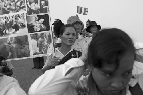 CAMBODIA. Phnom Penh. 8/03/2012: Boeung Kak Lake and Borei Keila residents joining in celebration of Women's Day.