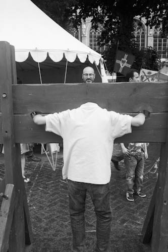 BELGIUM. Brussels. 05/07/2012: Spectators at a Medieval show ahead of the 'Ommegang'.