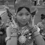 CAMBODIA. Phnom Penh. 01/02/2013: Apsara dancers preparing for the funeral procession of King Norodom Sihanouk.