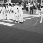 CAMBODIA. Phnom Penh. 01/02/2013: Dignitaries during the funeral procession of King Norodom Sihanouk.