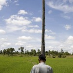 CAMBODIA. Sdok (Kampong Speu). 4/09/2008: On 24/07/2007 Oeun Un, 37 yrs, while clearing bushes from his land, found two bombies, cluster bombs dropped by the US on a Khmer Rouge base to protect Kampong Speu. Un accidentally hit a third bombie which injured his eyes. The area is scattered with many more UXO and he stopped clearing his land. He makes a living climbing palm trees to collect sugar and fruit.