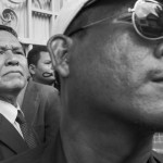 CAMBODIA, Phnom Penh. 20/05/2013: Kem Sokha, Co-Head of the CNRP, waiting to have access to the UN Human Rights offices to deliver a petition, during the second CNRP (Cambodia National Rescue Party) meeting ahead of the coming elctions, requesting a revision of the voter's lists.