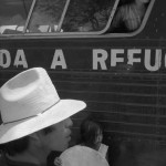 MEXICO. Maya Tecum. 27/06/1988: Guatemalan refugees going to the market of Campeche with a bus from the COMAR (Comitado de Aiudo a los Refugiados). The COMAR runs the camps with fundings by the UNHCR.