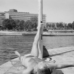 FRANCE. Paris. 1/07/1984: Sunbather on the Seine riverbanks.