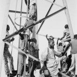 BURKINA FASO. Bobo Dioulasso. 20/03/1985: Watching a football match.