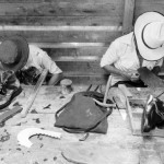 HONDURAS. Mesa Grande. (San Marcos). 8/06/1988: Salvadoran refugees. Workshop.