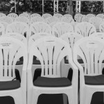BELGIUM. Brussels. 21/07/2013: Chairs reserved for the diplomats during the festivities for the abdication of King Albert II and the coronation of King Philippe/Filip.