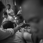 CAMBODIA. Phnom Penh. 14/09/2013: Kuy Bunroeung, CNRP MP, addressing the press at the opposition CNRP headquarters, after the meeting with the ruling CPP at the Royal Palace, the day before a planned mass demonstration to denounce the frauds during the 2013 legislative elections in Cambodia.