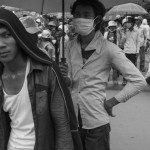 CAMBODIA. Phnom Penh. 5/09/2013: About 1500 workers from the SL factory organised a 3-hour march from their factory to the Municipality, followed by a sit-in, to seek a resolution in the conflict they have with their direction. The workers ended a 10-day long strike only last friday.