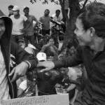 CAMBODIA. Phnom Penh. 5/09/2013: About 1500 workers from the SL factory organised a 3-hour march from their factory to the Municipality, followed by a sit-in, to seek a resolution in the conflict they have with their direction. The workers ended a 10-day long strike only last friday.