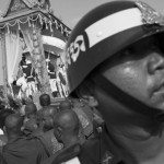 CAMBODIA. Phnom Penh. 01/02/2013: The King's coffin loaded on the cart which will bring it to the creamtion pyre during the funeral procession of King Norodom Sihanouk.