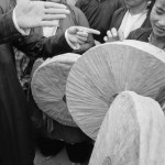 VIETNAM. Bac Ninh. 17/03/1990: Traditional songs with fake tambourine during a religious festival.