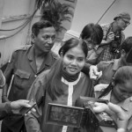 CAMBODIA. Phnom Penh. 22/11/2013: Yorm Bopha, land rights activist, upon her arrival at the Supreme Court for her last appeal.