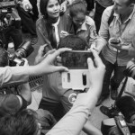 CAMBODIA. Phnom Penh. 22/11/2013: Yorm Bopha, land rights activist, at the Supreme Court during a recess for her last appeal.