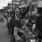 CAMBODIA. Phnom Penh. 19/12/2013: The opposition CNRP, following the July 2013 elections it claims to have won, demonstrates in the streets of Phnom Penh to request that Prime Minister Hun Sen abandon power after 28 years.