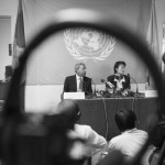 CAMBODIA. Phnom Penh. 16/01/2014: Surya P. Subedi, United Nations Special Rapporteur on Human Rights, at a press conference following separate meetings with Prime Minister Hun Sen and opposition CNRP co-Presidents Sam Rainsy and Kem Sokha.