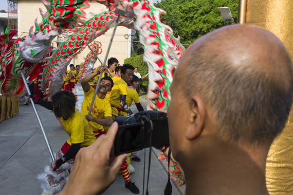 CAMBODIA. Phnom Penh. 30/01/2014: Chinese New Year of the horse celebrations at the Chinese embassy.