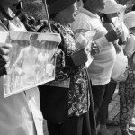 CAMBODIA. Phnom Penh 12/03/2014: 36 out of 39 families from Boeung Kak who still didn't get their land title show up at City Hall, holding a photograph of the house they were evicted from.