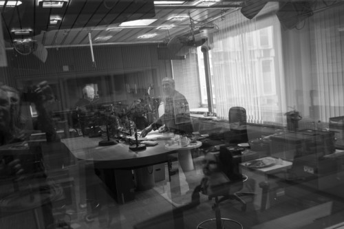 BELGIUM, Brussels. 13/05/2014: Kurt Van Eeghem in the studios of Radio Klara at the VRT for the Pompidou program.