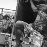 CAMBODIA, Poipet (Banteay Meanchey). 17/06/2014: Cambodian migrant workers disembark from a truck provided by the Thai authorities to bring them back to their home country. In a massive movement of fear, some 180.000 cambodian migrant workers, many of them illegal, return home in one week time after the military coup in Thailand which vowed to normalise the situation of illegal immigration.