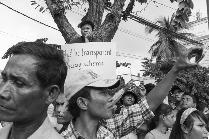 CAMBODIA, Phnom Penh. 5/10/2014: Demonstration on World Teacher Day.