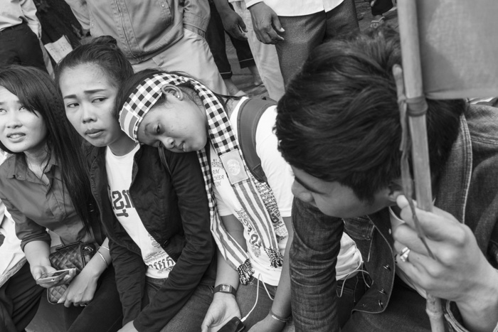 CAMBODIA, Phnom Penh. 5/10/2014: Demonstration on World Teacher Day.